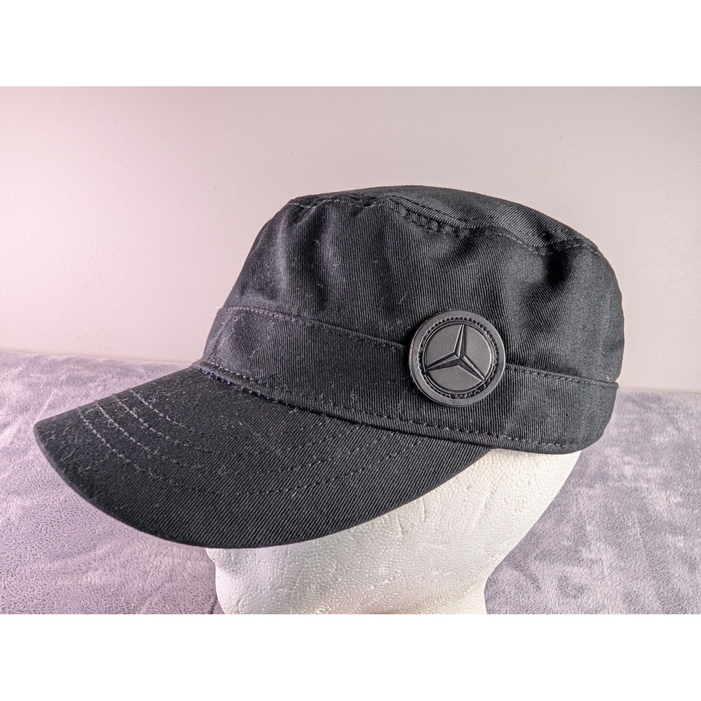 Mercedes-Benz USA Collection Mens Black Cadet Military Style Hat Adjustable Cap